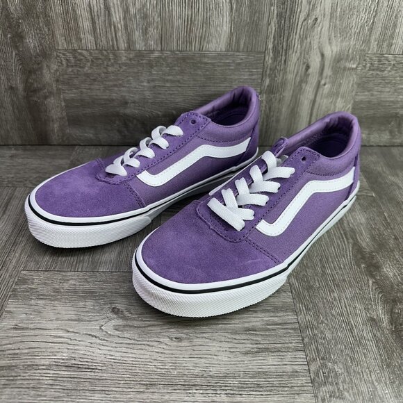 Vans Old Skool Kids size 2.5 Purple White Causal Shoes - Picture 3 of 8